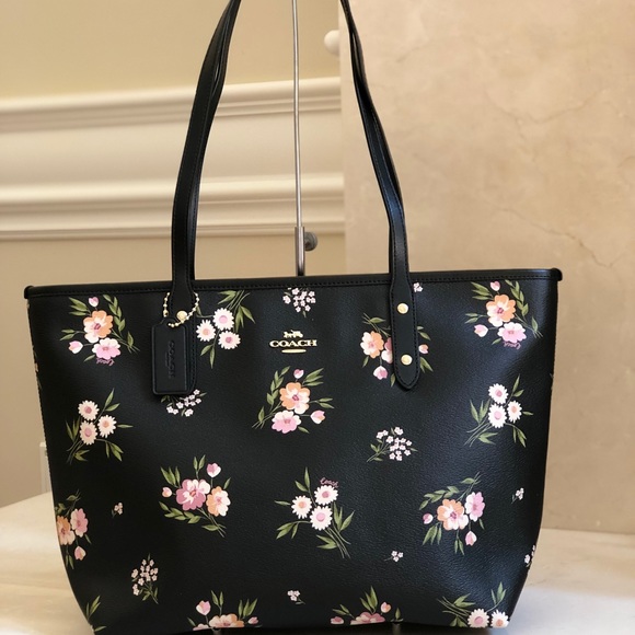 NWT Coach floral daisy top zip city Tote&wristlet - Picture 4 of 8